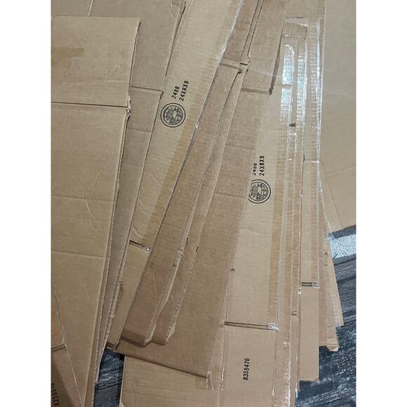 20 Long Corrugated Boxes 24 x 8 x 8 Tops Off Reselling Organization - Picture 3 of 3